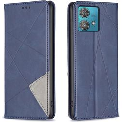 Mobigear Rhombus Slim Housse Motorola Edge 40 Neo Etui - Bleu