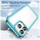 Mobigear Crystal Coque iPhone 14 Pro Max Coque arrière Rigide - Transparent / Turquoise