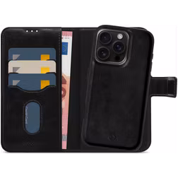 Mobilize MagSafe Gelly Wallet Housse iPhone 16 Pro MagSafe Etui avec Coque Détachable Porte-Monnaie - Noir