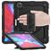 Mobigear SureGrip Xtreme Coque iPad Air 13 Pouces (2026) Coque arrière en Plastique rigide,Silicone + Porte-crayon + Bandoulière + Support Amovible - Noir