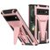 Mobigear Armor Stand Coque Google Pixel 6 Pro Coque arrière Rigide Anti-Chocs avec Support Amovible - Rose doré