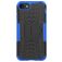 Mobigear Tire Coque iPhone 7 Coque arrière Rigide Anti-Chocs avec Support Amovible - Noir / Bleu