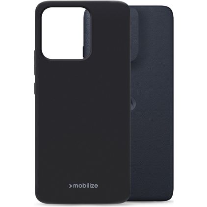Mobilize Rubber Gelly Coque Motorola Moto G56 Coque arrière en TPU Souple - Noir
