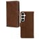 Mobilize Wallet Samsung Galaxy A16 Cuir véritable Étui Portefeuille - Marron