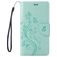 Mobigear Flowers Housse iPhone SE (2022) Etui Porte-Monnaie - Turquoise
