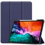 Mobigear Tri-Fold Gel Coque iPad Pro 12.9 Pouces (2022) Etui en TPU,Similicuir + Porte-crayon - Bleu