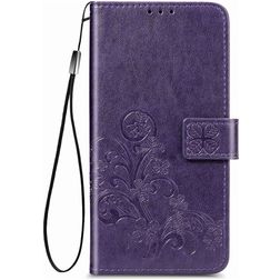 Mobigear Clover Motorola One Fusion Plus Étui Portefeuille - Violet