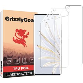 GrizzlyCoat HONOR 70 Hydrogel TPU Protection d'écran - Compatible Coque + Cadre d'installation (Lot de 2)