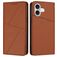 Mobigear Frosted Flip Housse iPhone 17 Etui Porte-Monnaie - Marron