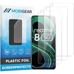 Mobigear Realme 8 5G Protection d'écran Film - Compatible coque (Lot de 3)
