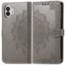 Mobigear Mandala Housse Nothing Phone (2) Etui Porte-Monnaie - Gris