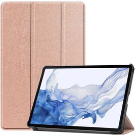 Mobigear Tri-Fold Coque Samsung Galaxy Tab S9 Etui - Rose doré