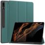 Mobigear Tri-Fold Gel Samsung Galaxy Tab S9 Ultra TPU / Similicuir Étui + Porte-stylet - Vert