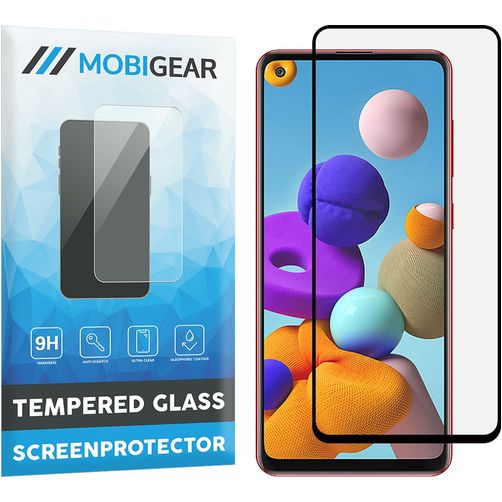 Mobigear Premium Samsung Galaxy A21s Verre trempé Protection d'écran - Compatible coque - Noir