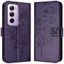 Mobigear Butterfly Housse OPPO Reno 12 Pro Etui Porte-Monnaie - Violet