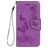 Mobigear Butterfly Housse iPhone XS Etui Porte-Monnaie - Violet