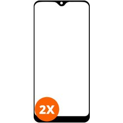 Mobigear Premium Samsung Galaxy A01 Verre trempé Protection d'écran - Compatible Coque - Noir (Lot de 2)