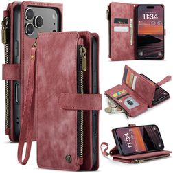 CaseMe C30 Housse iPhone 17 Pro Etui Porte-Monnaie - Rouge