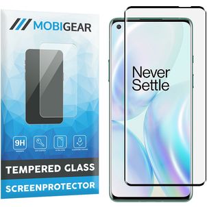 Mobigear Curved OnePlus 8 Verre trempé Protection d'écran - Compatible Coque - Noir