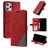 Mobigear Rhombus Housse iPhone 12 Pro Max Etui Porte-Monnaie - Rouge