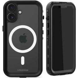 Mobilize Waterproof Coque iPhone 16 MagSafe Coque arrière Imperméable Rigide - Noir