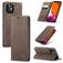 Caseme 013 Housse iPhone 12 Pro Etui Porte-Monnaie - Marron