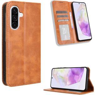 Mobigear Sensation Housse Samsung Galaxy A56 Etui Porte-Monnaie - Marron