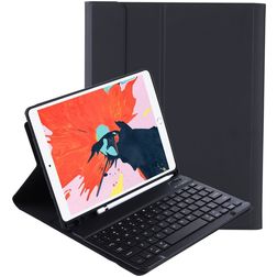 Mobigear Keys Coque iPad Air 4 (2020) Etui Clavier Bluetooth QWERTY + Porte-crayon - Noir