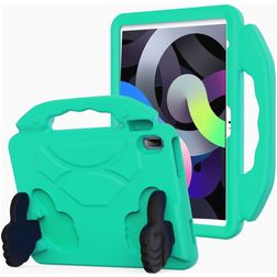 Mobigear Thumbs Up Coque iPad 11 (2025) Coque de tablette pour enfants avec Poignée Enfants en EVA - Turquoise