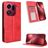 Mobigear Sensation Housse OPPO Find X9 Pro Etui Porte-Monnaie - Rouge