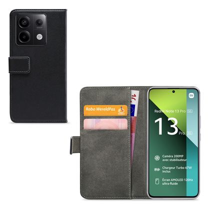 Mobilize Classic Gelly Wallet Housse POCO X6 Etui Porte-Monnaie - Noir