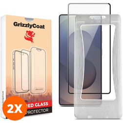 GrizzlyCoat Easy Align Samsung Galaxy S26 Ultra Verre trempé Protection d'écran - Compatible Coque + Cadre d'installation (Lot de 2)