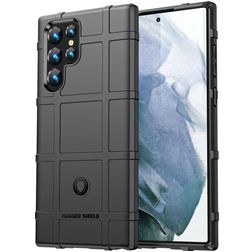Mobigear Rugged Shield Samsung Galaxy S22 Ultra TPU souple Coque arrière Antichoc - Noir