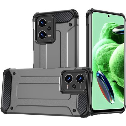 Mobigear Outdoor Coque POCO X5 Coque arrière Rigide Anti-Chocs - Gris