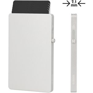 Valenta Cardprotector - Porte Cartes en en Aluminium - 5 Cartes - Compatible MagSafe - Argent