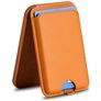 Mobigear Wallet Stand - Porte Cartes en - 3 Cartes - Compatible MagSafe - Marron