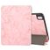 Mobigear Tri-Fold Marble Coque iPad 11 (2025) Etui + Porte-crayon - Rose