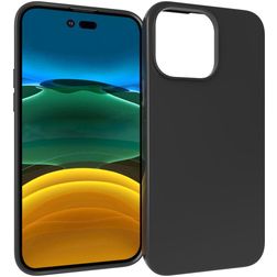 Mobigear Colors Coque iPhone 14 Pro Max Coque arrière en TPU Souple - Noir