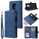 Mobigear Zipper Housse OnePlus 8 Pro Etui Porte-Monnaie - Bleu