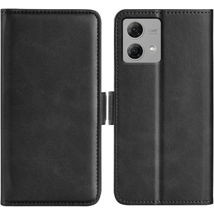 Mobigear Slim Magnet Housse Motorola Moto G84 Etui Porte-Monnaie - Noir
