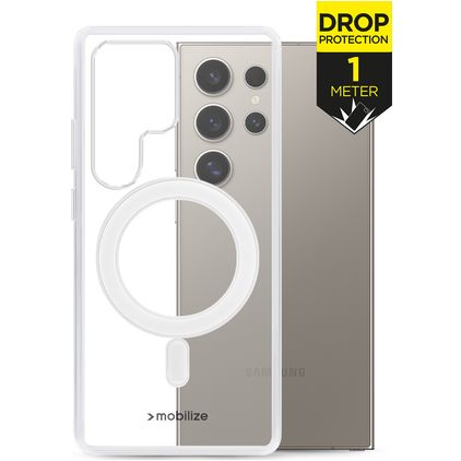 Mobilize Naked Protection Transparent Samsung Galaxy S24 Ultra MagSafe Plastique rigide Coque arrière Antichoc - Transparent