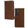 Mobilize Wallet Samsung Galaxy A14 Cuir véritable Étui Portefeuille - Marron
