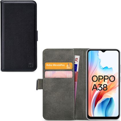 Mobilize Classic Gelly Wallet OPPO A38 Étui Portefeuille - Noir
