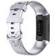 Mobigear Cross Bracelet Silicone Fitbit Charge 4 Fermeture boucle ardillon - Argent