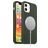 Mobigear Rubber Touch Coque iPhone 12 Mini MagSafe Coque arrière en Silicone - Vert