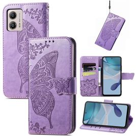 Mobigear Butterfly Housse Motorola Moto E13 Etui Porte-Monnaie - Violet