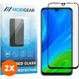 Mobigear Premium Huawei P Smart (2020) Verre trempé Protection d'écran - Compatible Coque - Noir (Lot de 2)
