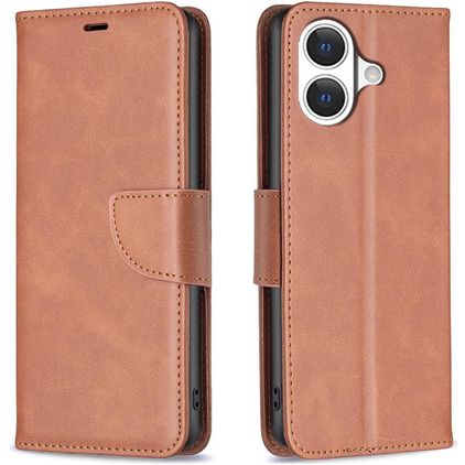 Mobigear Excellent iPhone 17 Étui Portefeuille - Marron