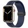 Mobigear Stripe Mag Bracelet Silicone Apple Watch Fermeture magnétique - 49/46/45/44 mm - Noir / Bleu Marin