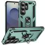 Mobigear Armor ring Coque Samsung Galaxy S26 Ultra Coque arrière Rigide Anti-Chocs avec Anneau-Support - Vert